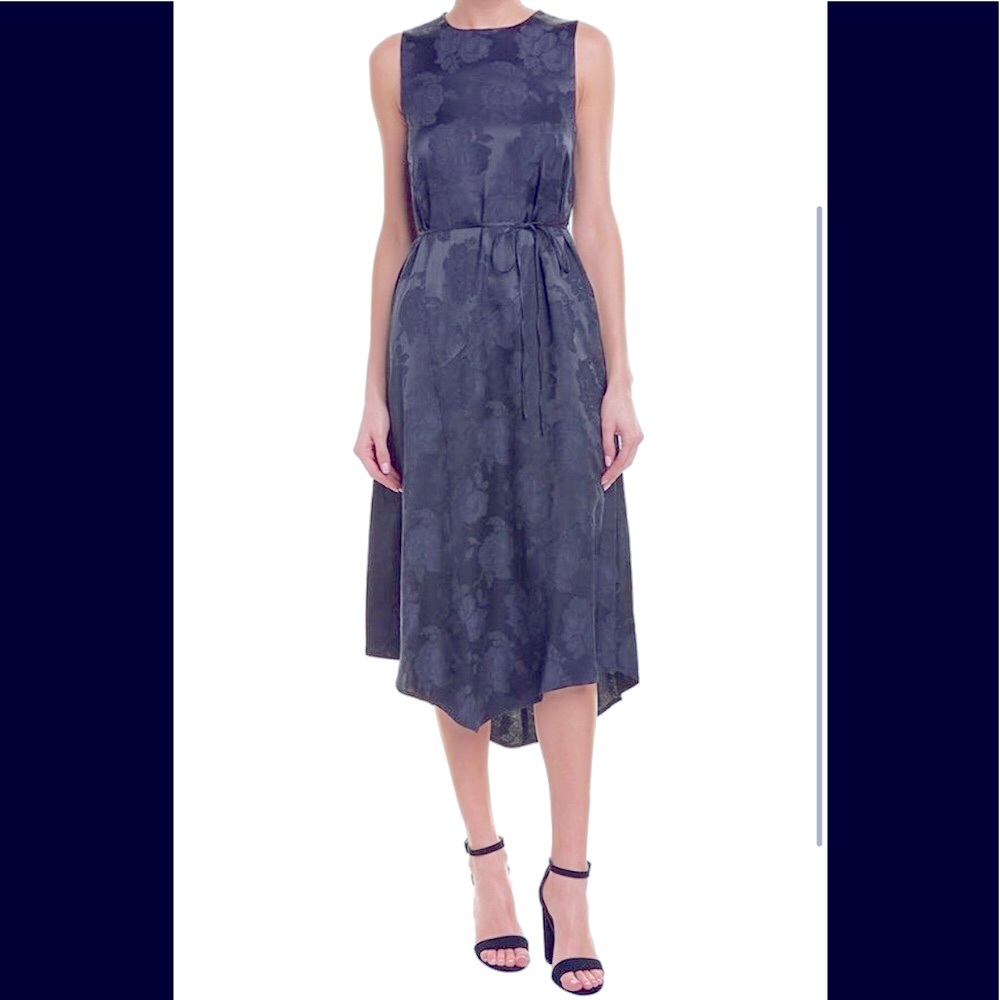 Vince Maxi Jacquard Paneled Dress